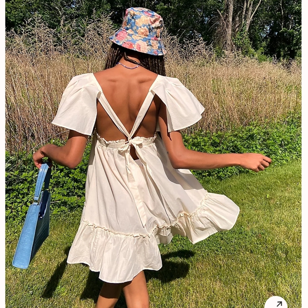 Free People Imogen Square Neck Mini Dress